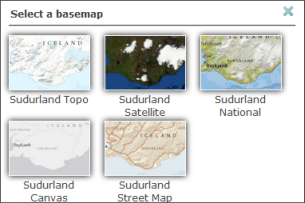 A custom basemap gallery